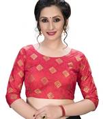 Pink  Women'S Embroiderey Jacquard Blouse