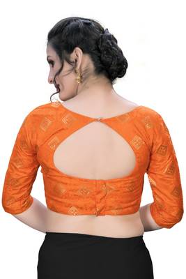 Orenge  Women'S Embroiderey Jacquard Blouse 2