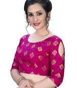 Pink  Women'S Embroiderey Jacquard Blouse