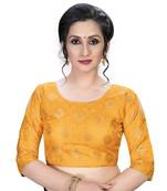 Yellow  Women'S Embroiderey Jacquard Blouse