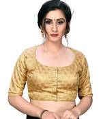 Beige Women'S Embroiderey Jacquard Blouse