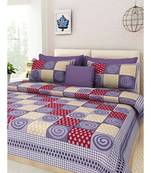 Grey Chakri Print King Size Bedsheet with 2 Pillow Cover