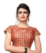 Red Women'S Embroiderey Silk Blouse