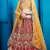 Maroon Zari And Thread Embroidered Art Silk Semi Stitched bridal lehenga