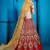 Maroon Zari And Thread Embroidered Art Silk Semi Stitched bridal lehenga