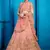 Peach Zari And Sequins Embroidered Art Silk Semi Stitched bridal lehenga