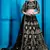Black Zari Embroidered Art Silk Semi Stitched bridal lehenga