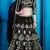 Black Zari Embroidered Art Silk Semi Stitched bridal lehenga