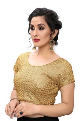 Beige Women'S Embroiderey Silk Blouse 2