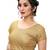 Beige Women'S Embroiderey Silk Blouse