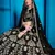 Black Zari Embroidered Art Silk Semi Stitched bridal lehenga