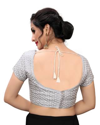 Silver Women'S Embroiderey Silk Blouse 2