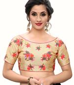 Pink Women'S Embroiderey Silk Blouse