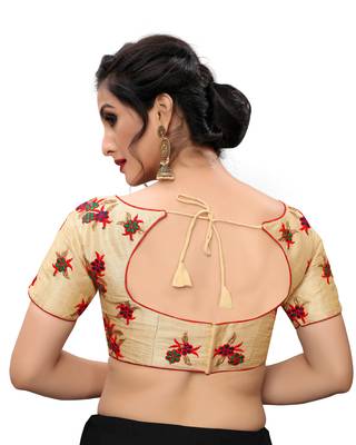 Multicolor Women'S Embroiderey Silk Blouse 2