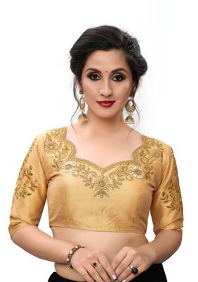Beige Women'S Embroiderey Santoon Blouse 1