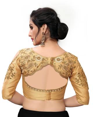 Beige Women'S Embroiderey Santoon Blouse 2
