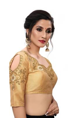 Beige Women'S Embroiderey Santoon Blouse 3