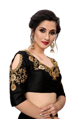 Black Women'S Embroiderey Santoon Blouse 3