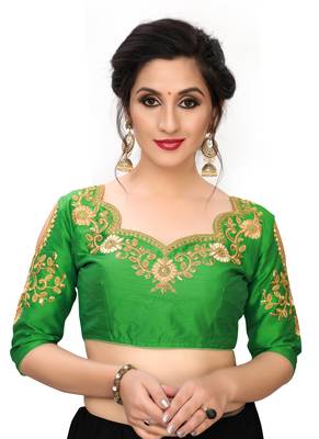 Green Women'S Embroiderey Santoon Blouse 1
