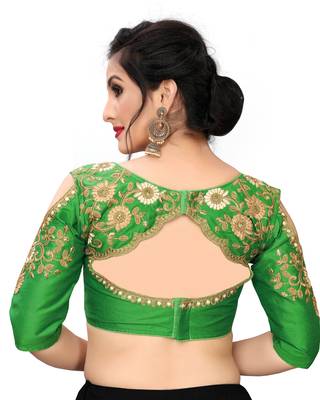 Green Women'S Embroiderey Santoon Blouse 2