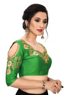 Green Women'S Embroiderey Santoon Blouse 3