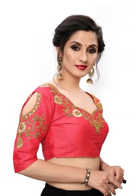 Pink Women'S Embroiderey Santoon Blouse 3