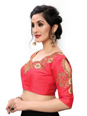 Pink Women'S Embroiderey Santoon Blouse 4