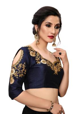 Blue Women'S Embroiderey Santoon Blouse 3