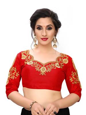 Red Women'S Embroiderey Santoon Blouse 1