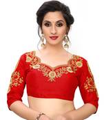 Red Women'S Embroiderey Santoon Blouse