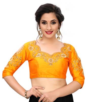 Yellow Women'S Embroiderey Santoon Blouse 1