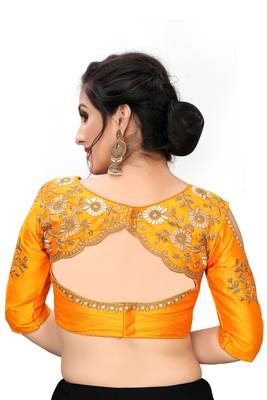 Yellow Women'S Embroiderey Santoon Blouse 2