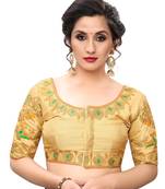 Beige Women'S Embroiderey Santoon Blouse