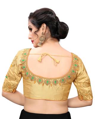Beige Women'S Embroiderey Santoon Blouse 2