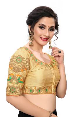 Beige Women'S Embroiderey Santoon Blouse 3