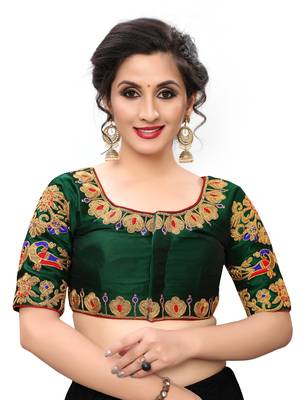 Green Women'S Embroiderey Santoon Blouse 1