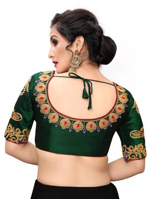 Green Women'S Embroiderey Santoon Blouse 2