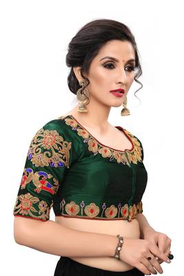Green Women'S Embroiderey Santoon Blouse 3