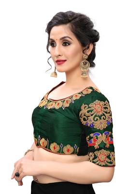 Green Women'S Embroiderey Santoon Blouse 4
