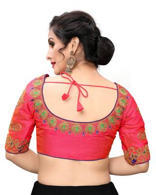 Pink Women'S Embroiderey Santoon Blouse 2