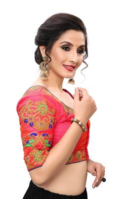 Pink Women'S Embroiderey Santoon Blouse 3