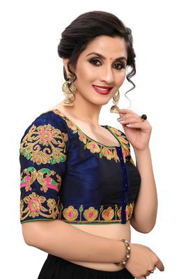 Blue Women'S Embroiderey Santoon Blouse 3