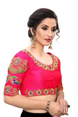 Pink Women'S Embroiderey Santoon Blouse 3