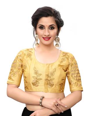 Beige Women'S Embroiderey Santoon Blouse 1