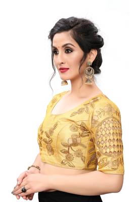 Beige Women'S Embroiderey Santoon Blouse 4