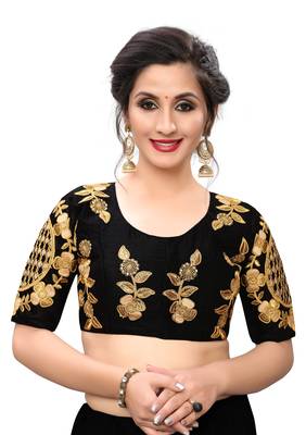 Black Women'S Embroiderey Santoon Blouse 1