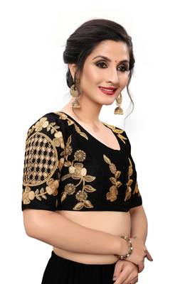 Black Women'S Embroiderey Santoon Blouse 3