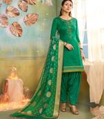 Green Embroidered Chanderi Silk Salwar