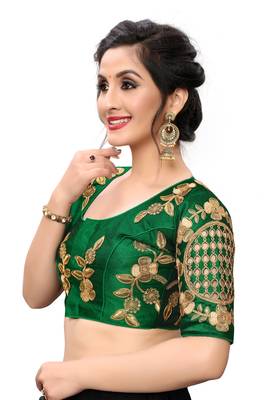 Green Women'S Embroiderey Santoon Blouse 4