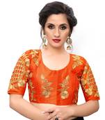 Orange Women'S Embroiderey Santoon Blouse